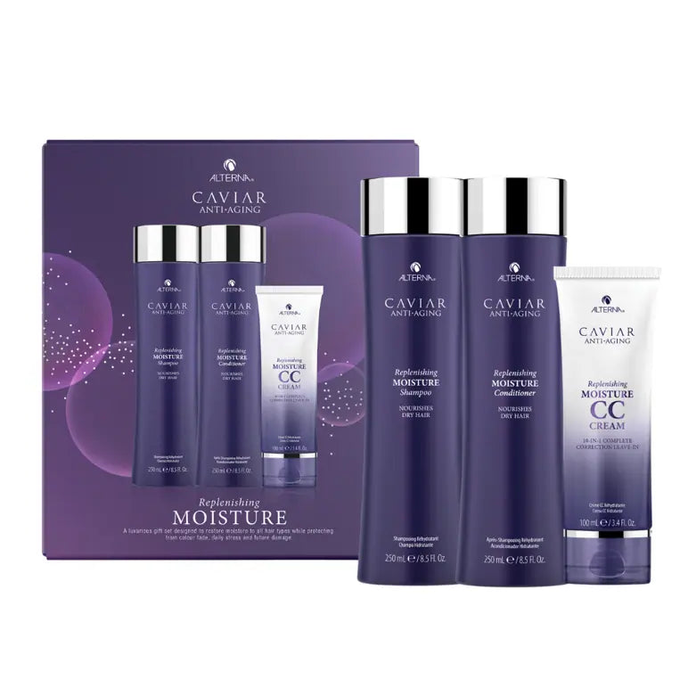 Alterna Caviar Replenishing Moisture Shampoo, Conditioner & CC Cream Gift Set - Salon Warehouse