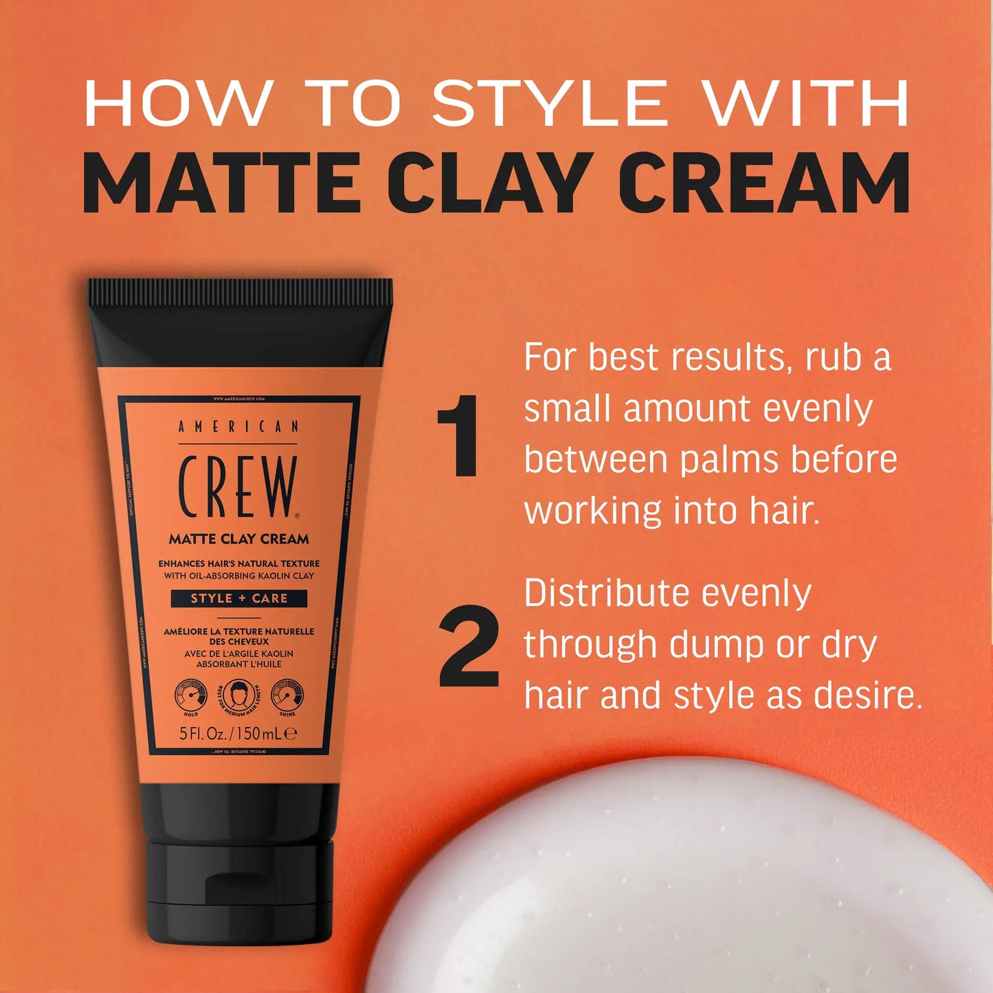 American Crew Matte Clay Cream 150ml Trio
