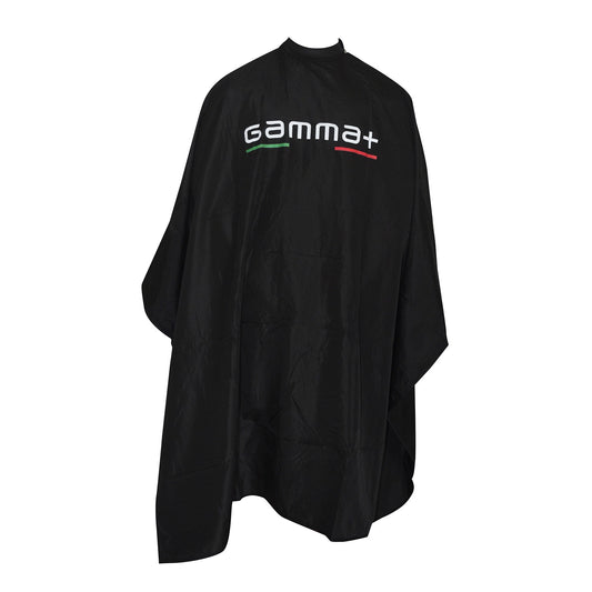 Gamma+ Barber Cape with Silicone Collar (Black)
