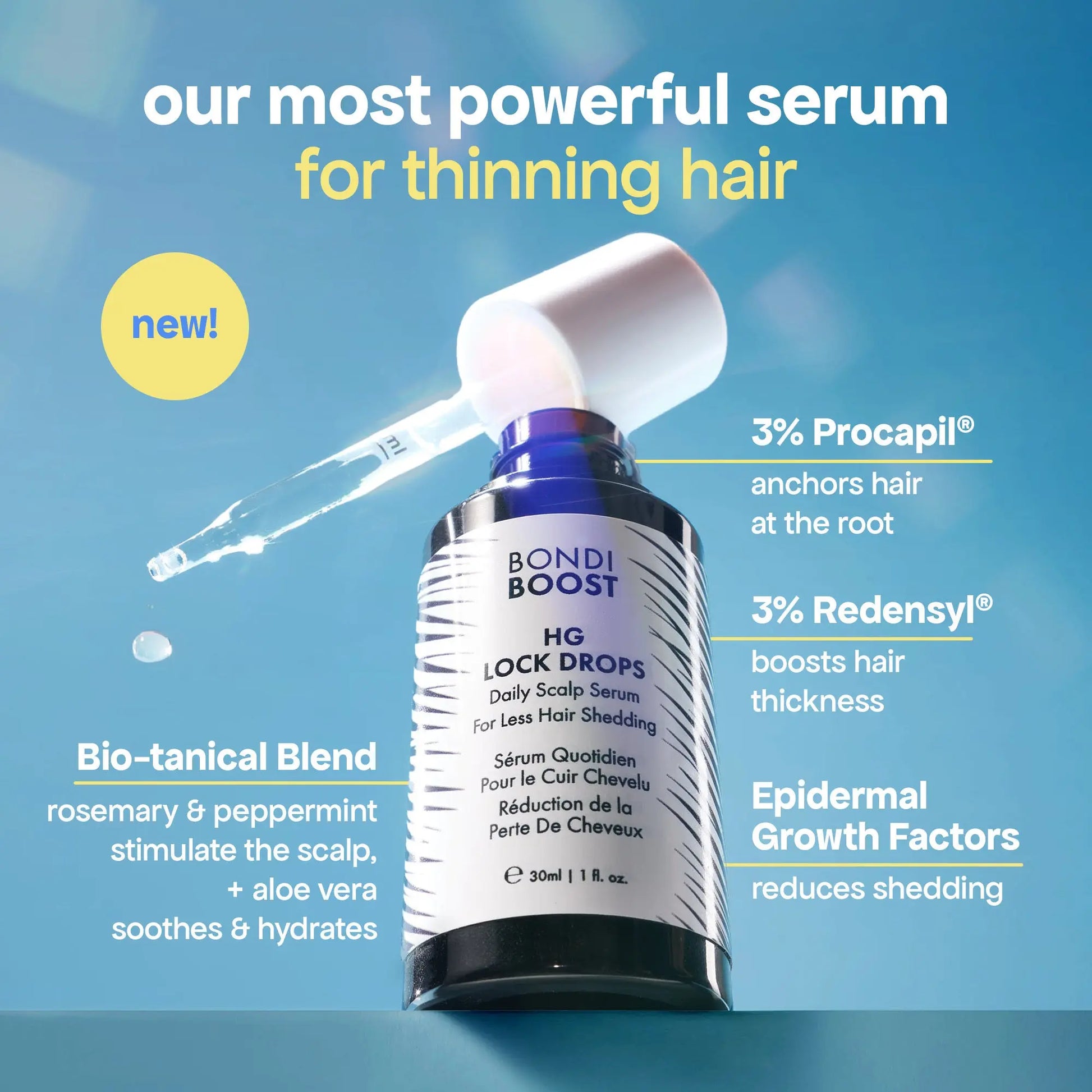 Bondi Boost Lock Drops Anti-Shedding Scalp & Hair Serum 60ml - Salon Warehouse