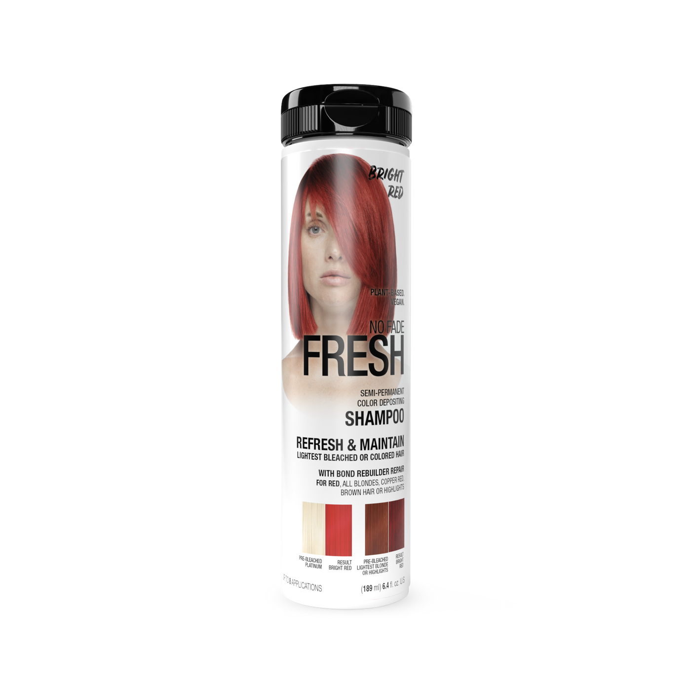 No Fade Fresh Semi Permanent Colour Depositing Shampoo Bright Red 189ml