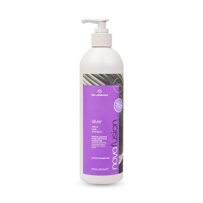 De Lorenzo Novafusion Colour Care Silver Shampoo 500ml - Salon Warehouse