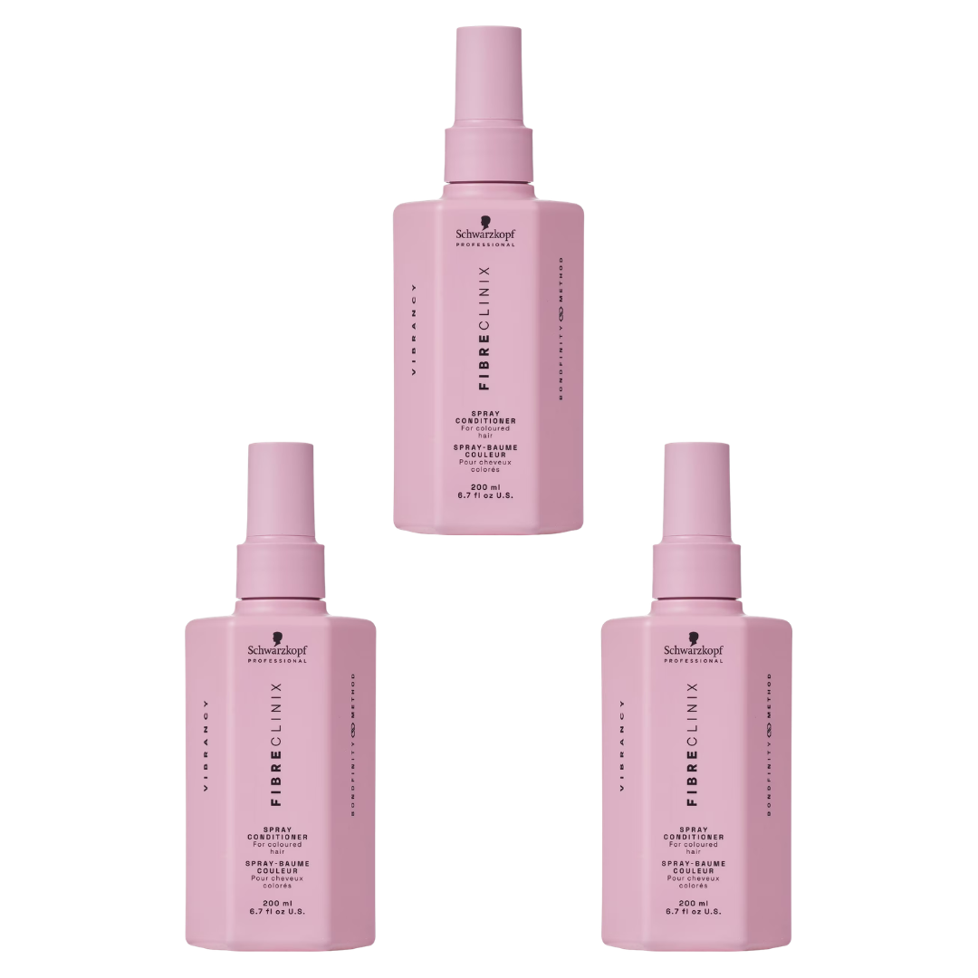 Schwarzkopf Professional Fibre Clinix Vibrancy Spray Conditioner 200ml Trio