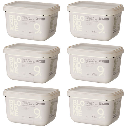 Schwarzkopf Professional Blondme NEW Premium Lightener 9+ Bleach 450g 6 Pack Bundle