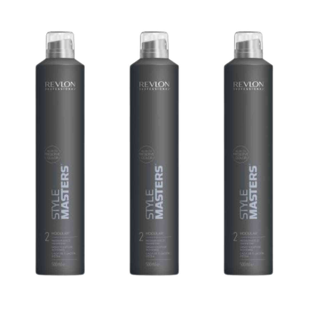 Revlon Style Masters Modular 2 Hairspray 500ml Trio