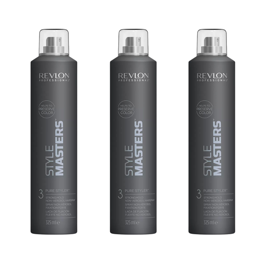 Revlon Style Masters Pure Styler 3 Hairspray 325ml Trio