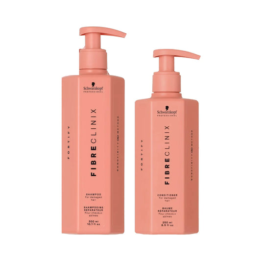 Schwarzkopf Professional Fibre Clinix Fortify Shampoo 300ml & Conditioner 250ml Duo