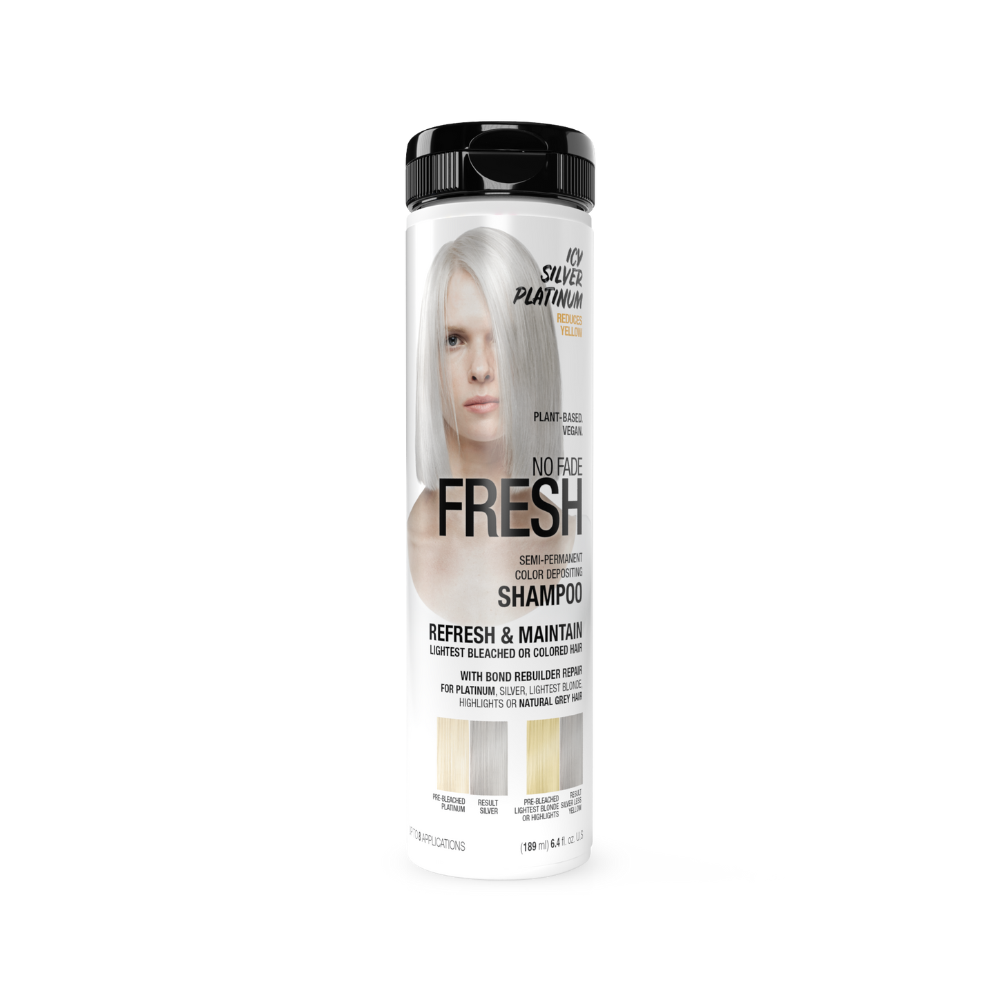 No Fade Fresh Semi Permanent Colour Depositing Shampoo Icy Silver Platinum Blonde 189ml