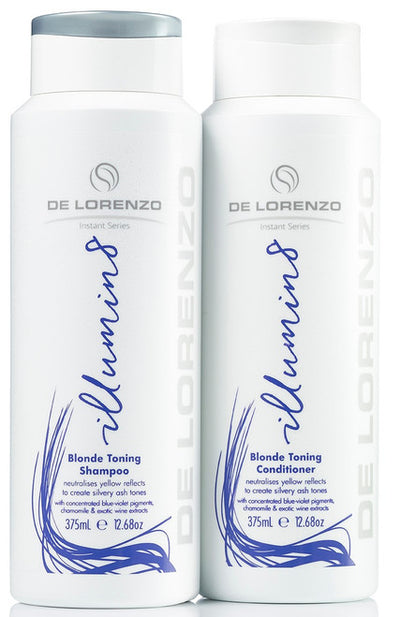 De Lorenzo Instant Illumin8 Blonde Toning Shampoo & Conditioner Duo 375ml - Salon Warehouse