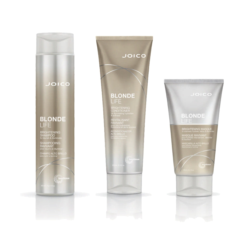 Joico Blonde Life Brightening Shampoo, Conditioner & Brightening Masque Trio - Salon Warehouse