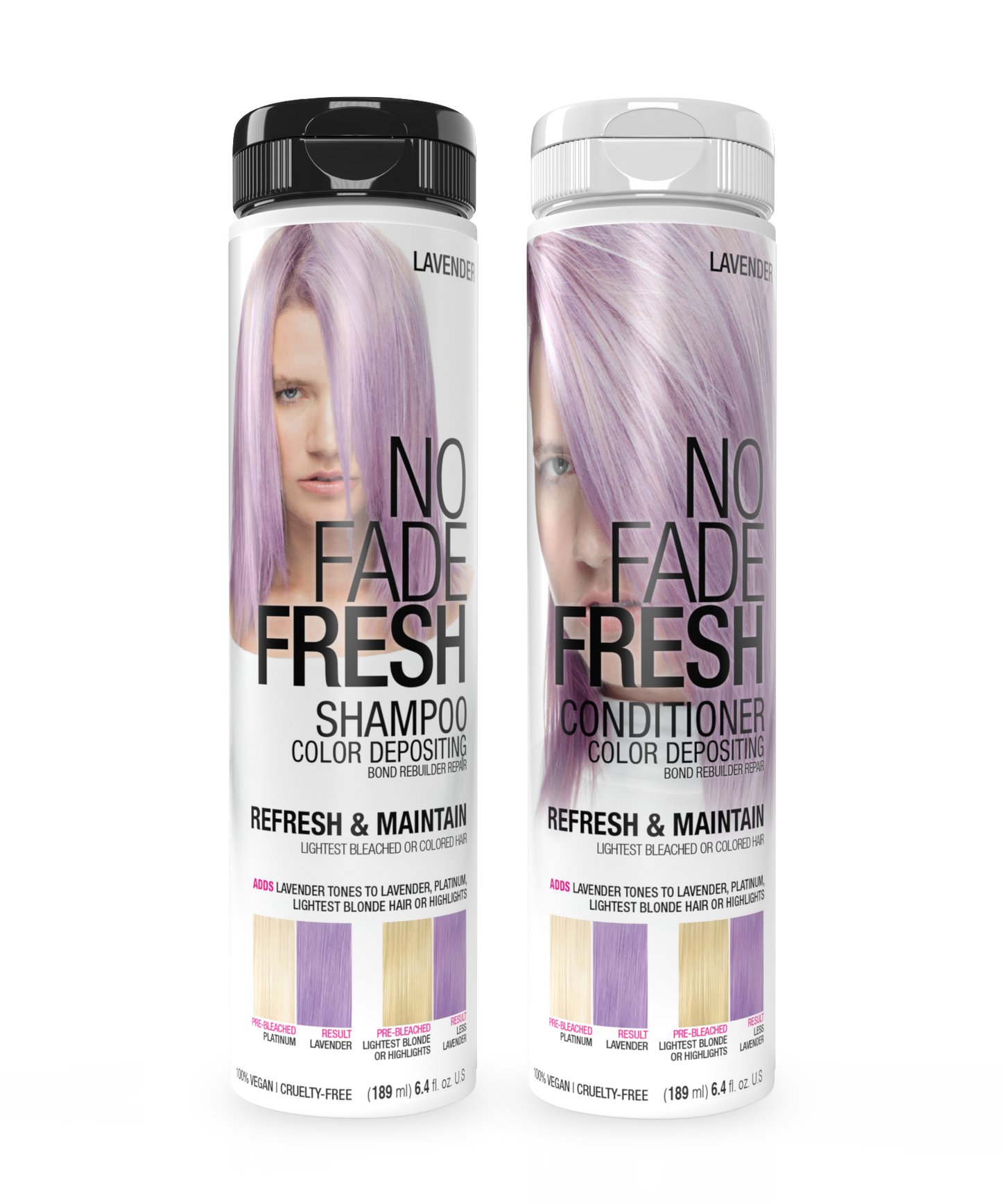 No Fade Fresh Semi Permanent Colour Depositing Shampoo & Conditioner Duo Lavender 189ml