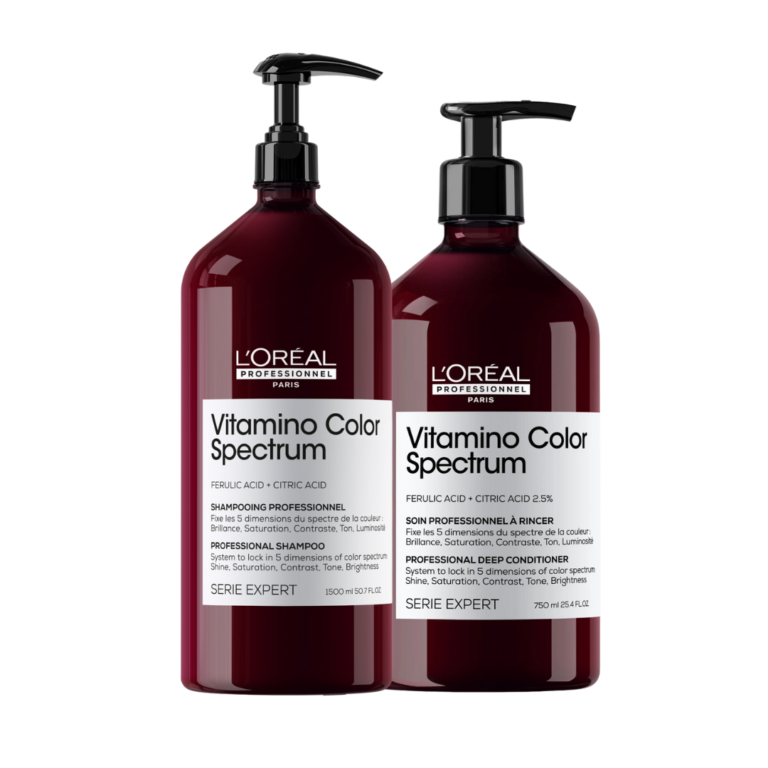 L'Oréal Professionnel Vitamino Color Spectrum Shampoo 1500ml & Vitamino Color Spectrum Conditioner 750ml Duo