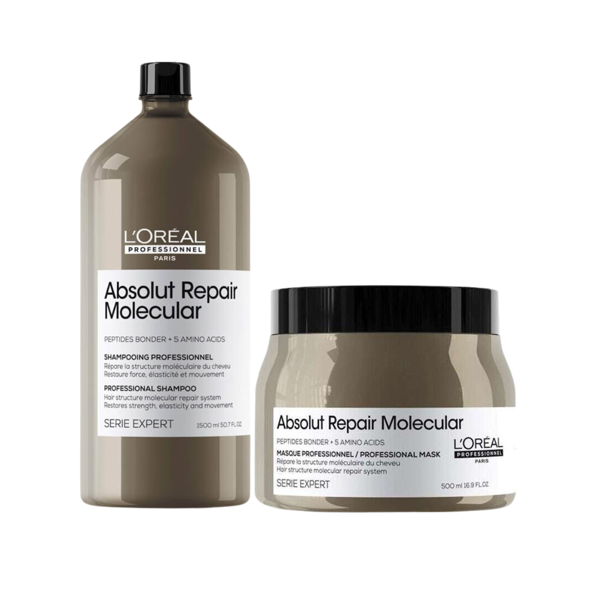 L'Oréal Professionnel Serie Expert Absolut Repair Molecular Shampoo 1500ml & Mask 500ml Duo - Salon Warehouse