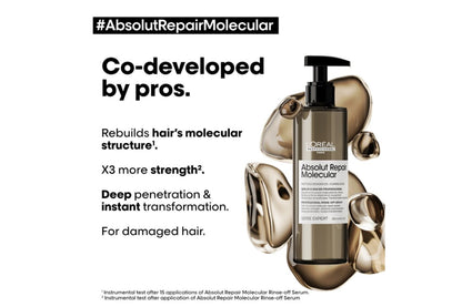 L'Oréal Professionnel Serie Expert Absolut Repair Molecular Shampoo, Mask & Serum Trio - Salon Warehouse