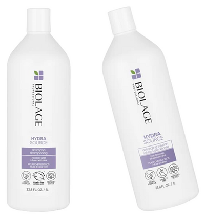 Matrix Biolage Hydrasource Shampoo And Detangling Solution 1l Duo Pack
