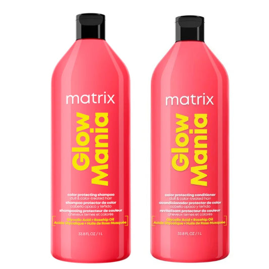 Matrix Glow Mania Colour Protecting Shampoo & Conditioner 1000ml Duo - Salon Warehouse