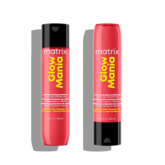 Matrix Glow Mania Colour Protecting Shampoo, Conditioner 300ml Duo - Salon Warehouse