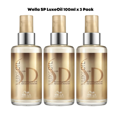 Wella SP LuxeOil Reconstructive Elixir 100ml x 3 Pack - Salon Warehouse