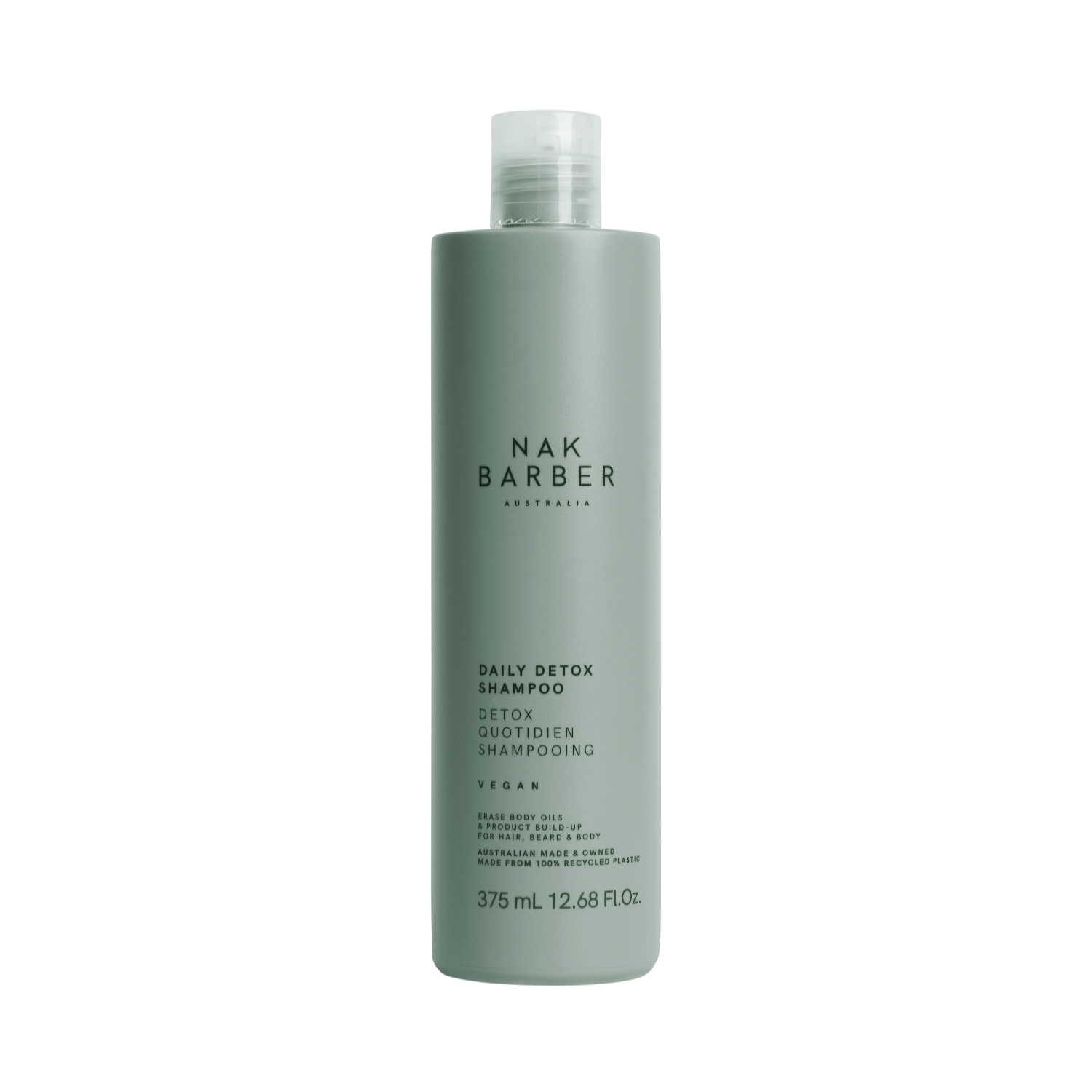 NAK Hair Barber Daily Detox Shampoo 375ml - Salon Warehouse