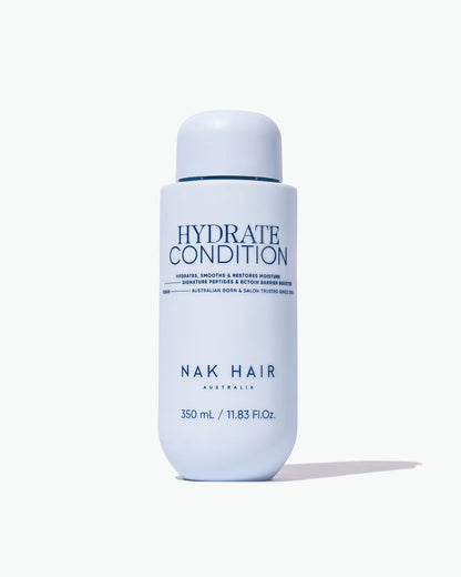 Nak Signature Hydrate Shampoo 350ml, Hydrate Conditioner 350ml and Replends Crème Leave in Moisturiser 150ml TRIO NEW