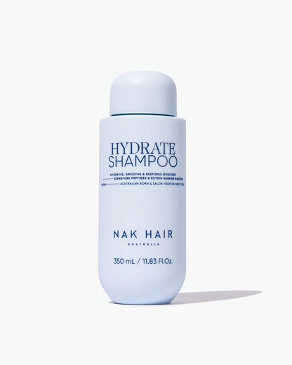 Nak Signature Hydrate Shampoo 350ml, Hydrate Conditioner 350ml and Replends Crème Leave in Moisturiser 150ml TRIO NEW