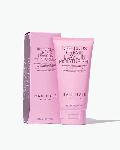 Nak Signature Hydrate Shampoo 350ml, Hydrate Conditioner 350ml and Replends Crème Leave in Moisturiser 150ml TRIO NEW