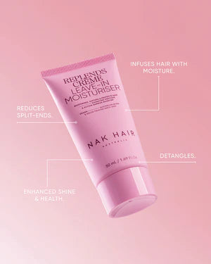 Nak Signature Hydrate Shampoo 350ml, Hydrate Conditioner 350ml and Replends Crème Leave in Moisturiser 150ml TRIO NEW