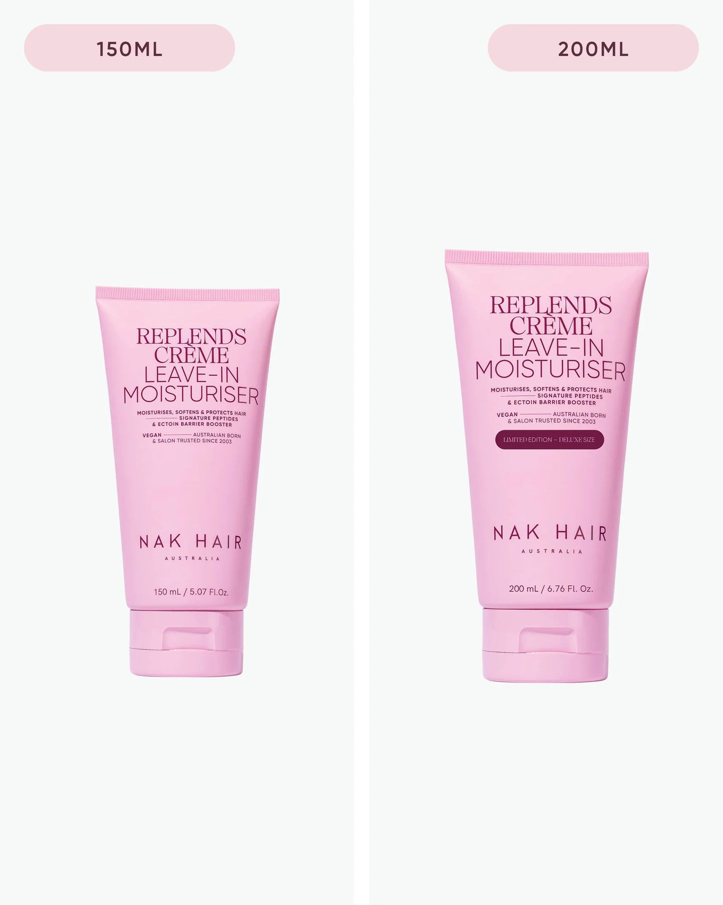 NAK Signature Replends Crème Leave in Moisturiser 200ml Deluxe Size