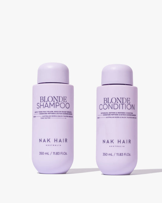 NAK Signature Blonde Shampoo & Condition 350ml Duo NEW - Salon Warehouse
