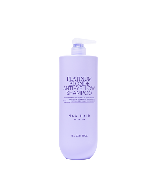 NAK Signature Platinum Blonde Anti-Yellow Shampoo 1000ml NEW