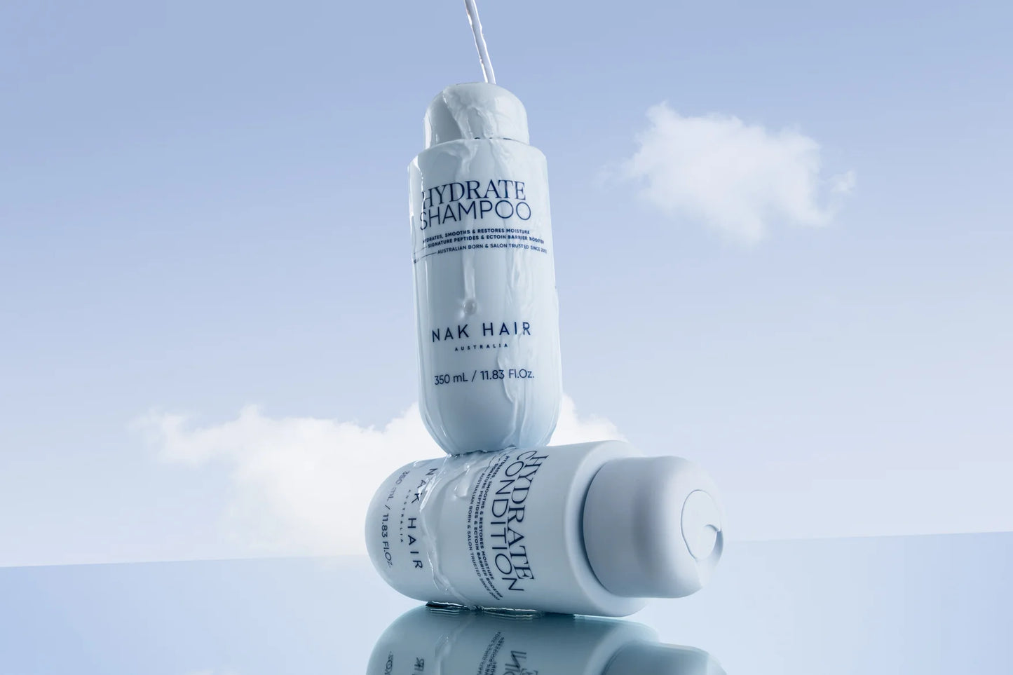 NAK Signature Hydrate Shampoo & Conditioner 350ml + Detangle Mist 250ml Trio NEW