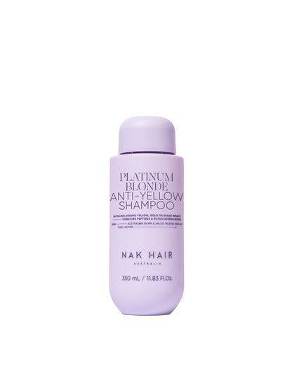 NAK Signature Platinum Blonde Anti-Yellow Shampoo & Conditioner 350ml Duo NEW - Salon Warehouse