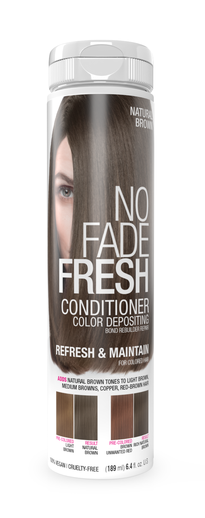 No Fade Fresh Semi Permanent Colour Depositing Conditioner Natural Brown 189ml