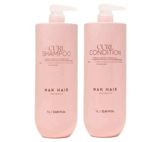NAK Signature Curl Shampoo & Conditioner 1000ml Duo NEW
