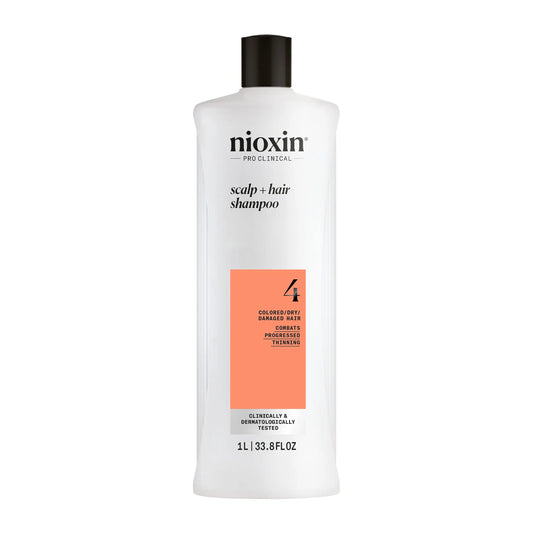 Nioxin PRO CLINICAL Scalp + Hair Thickening System 4 Shampoo 1000ml - Salon Warehouse