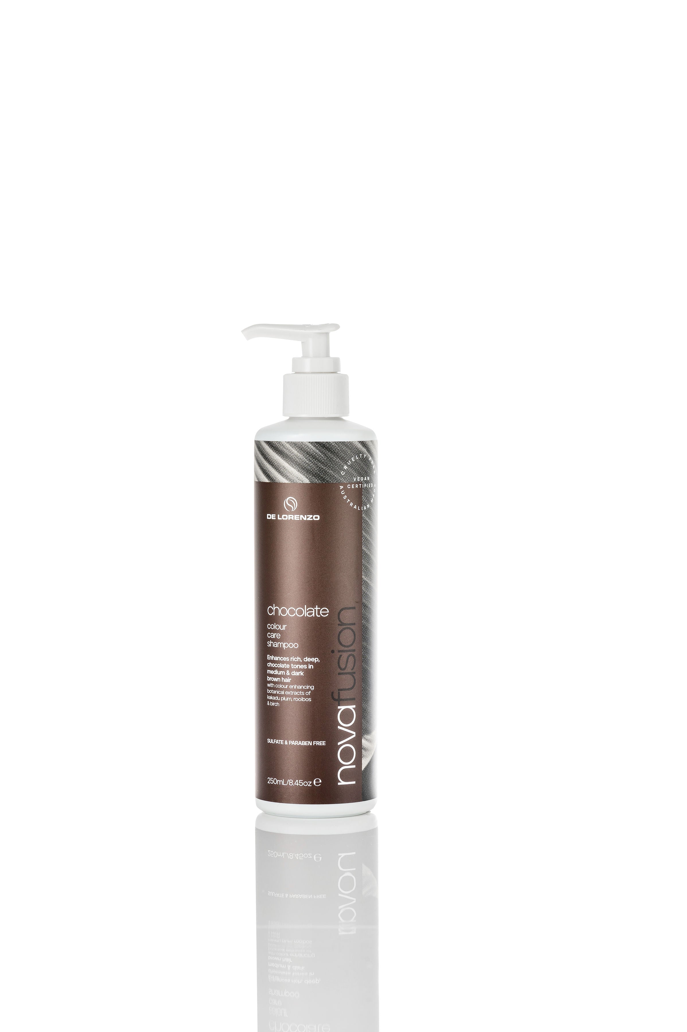 De Lorenzo Novafusion Colour Care Shampoo Chocolate 250ml Salon Warehouse 5817