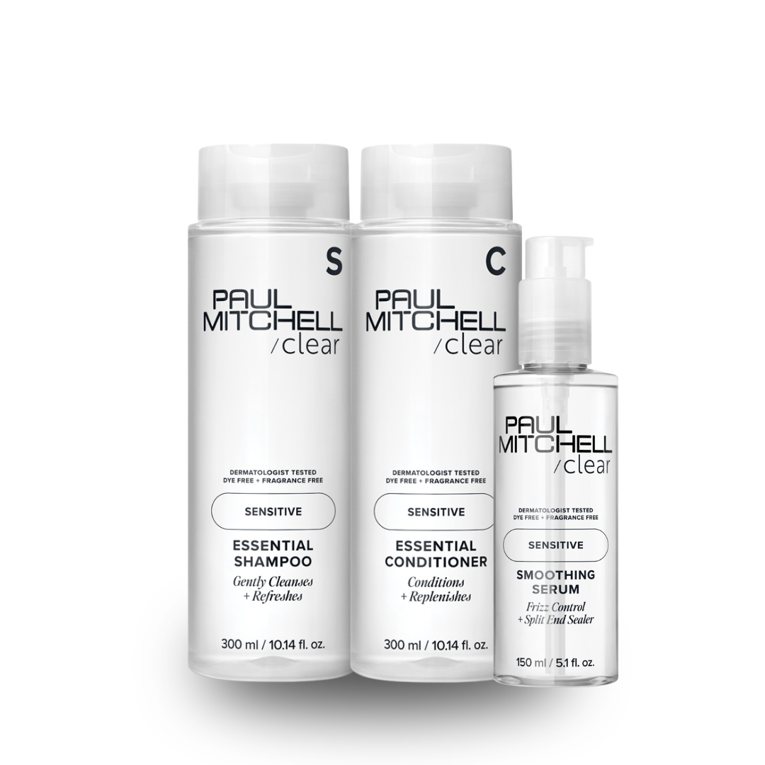 Paul Mitchell Clear Essential Shampoo & Conditioner 300ml + Smoothing Serum 150ml Trio