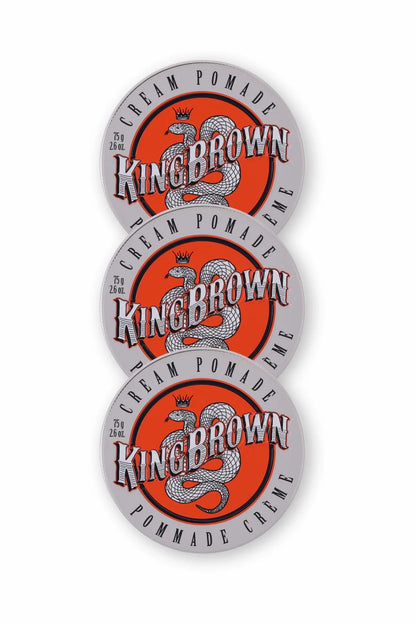 KING BROWN Cream Pomade 75g Trio