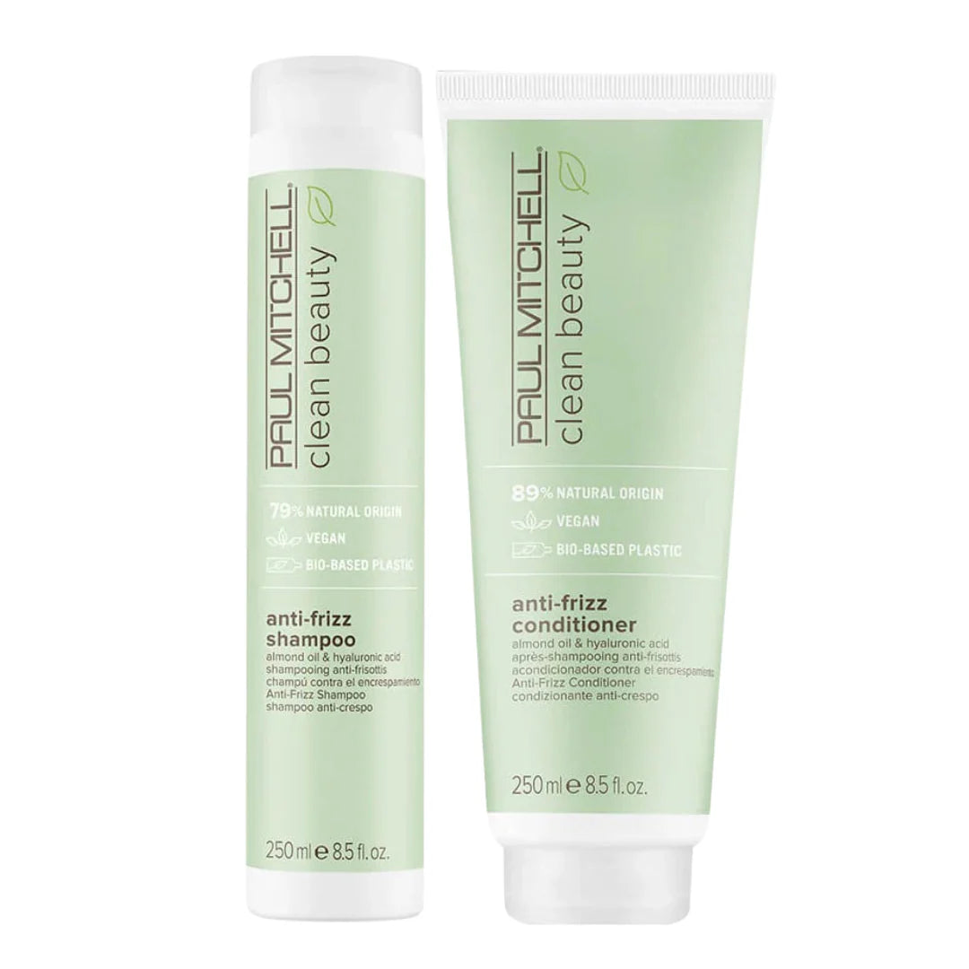 Clean Beauty by Paul Mitchell Anti-Frizz Shampoo & Conditioner 250ml Duo