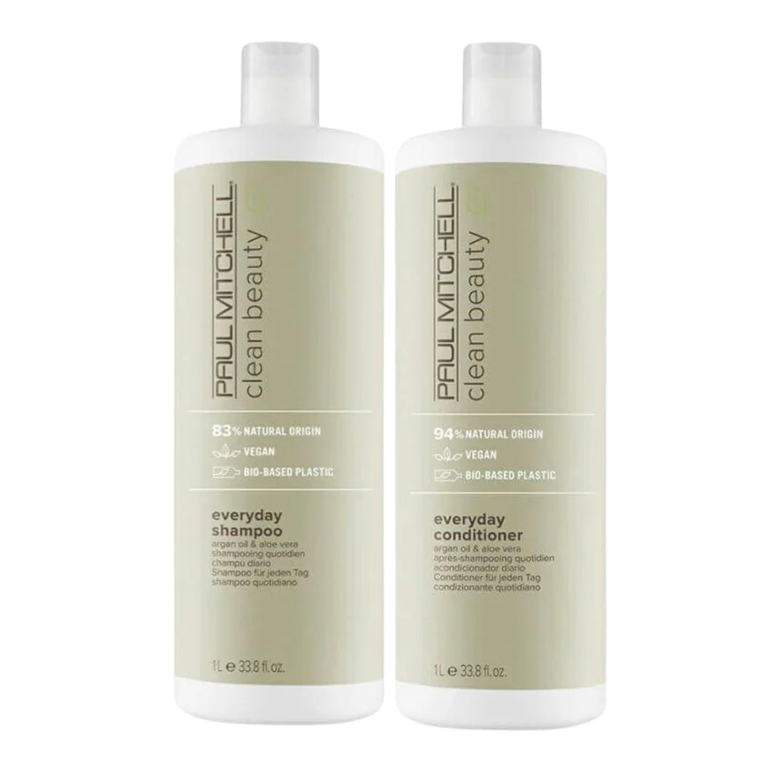 Clean Beauty By Paul Mitchell Everyday Shampoo & Conditioner 1000ml Duo