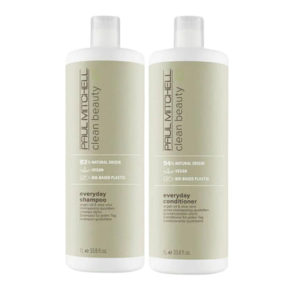 Clean Beauty By Paul Mitchell Everyday Shampoo & Conditioner 1000ml Duo