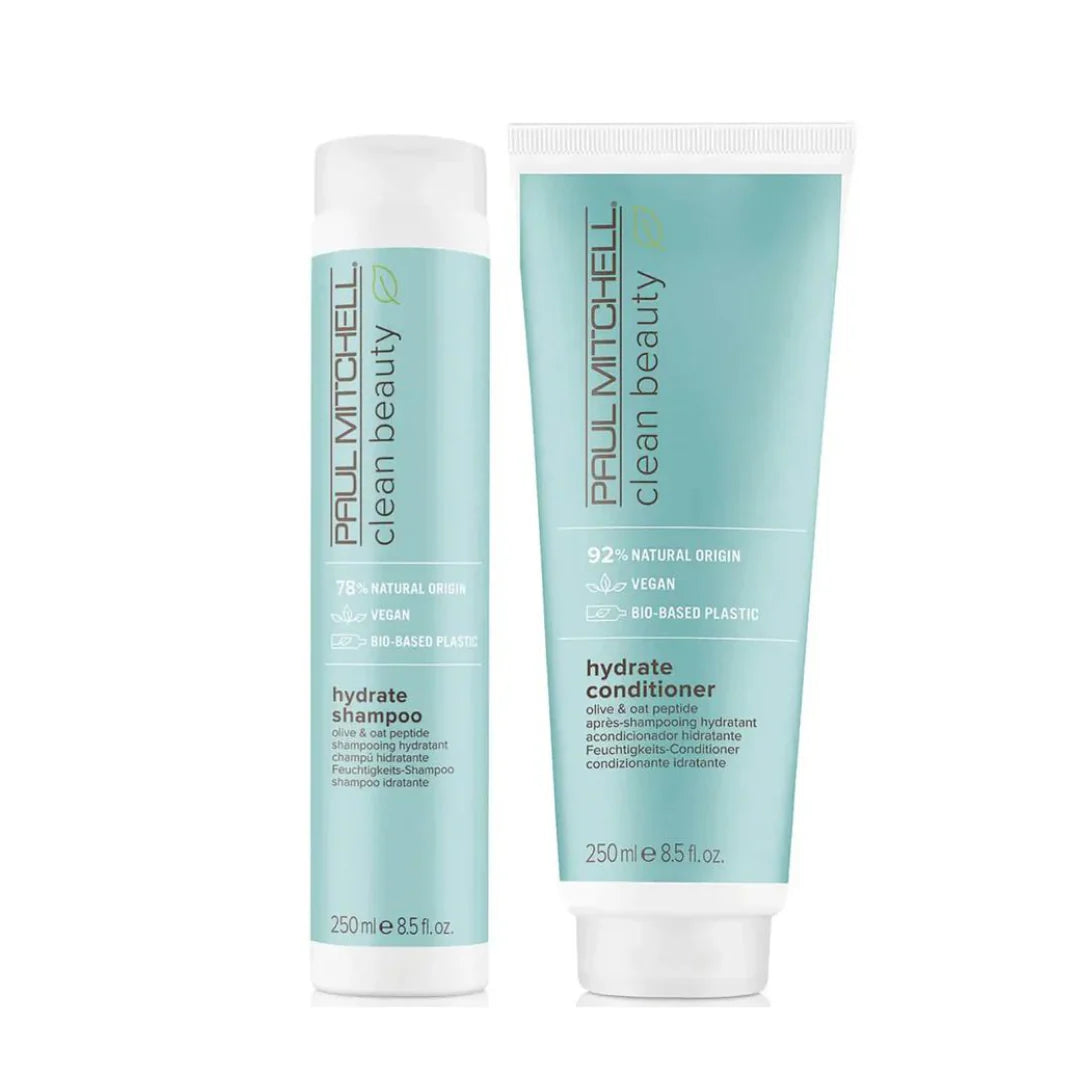 Clean Beauty By Paul Mitchell Hydrate Shampoo & Conditioner 250ml Duo