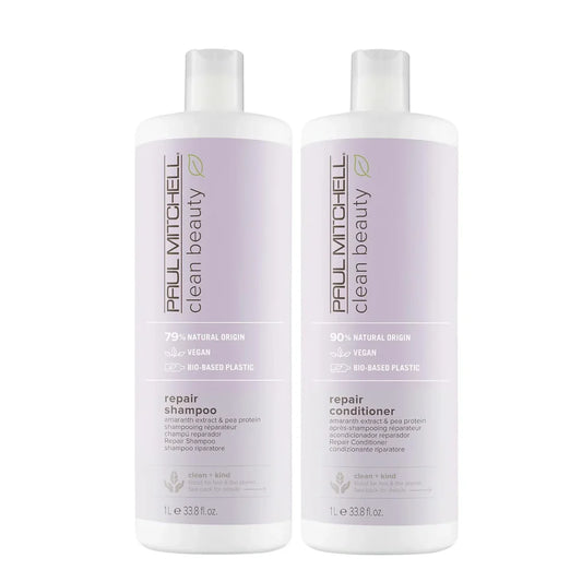 Clean Beauty By Paul Mitchell Repair Shampoo & Conditioner 1000ml Duo