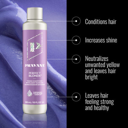 Pravana Perfect Blonde Shampoo & Conditioner 300ml + Perfect Blonde Seal & Protect Leave-In Treatment 300ml Trio