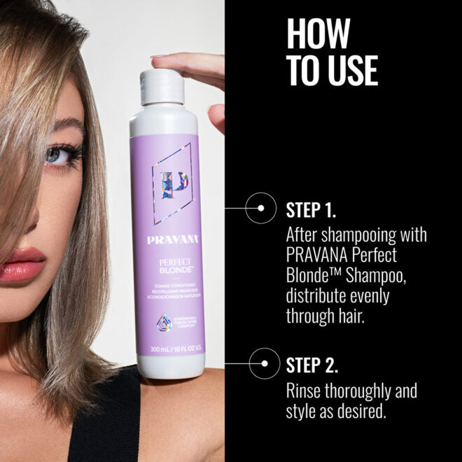 Pravana Perfect Blonde Shampoo & Conditioner 300ml + Perfect Blonde Seal & Protect Leave-In Treatment 300ml Trio