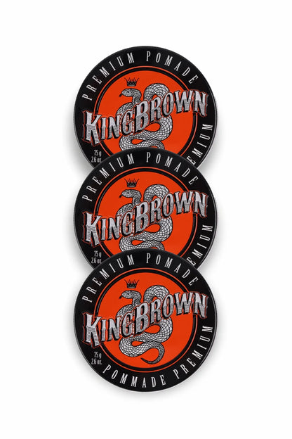 KING BROWN Premium Pomade 75g Trio