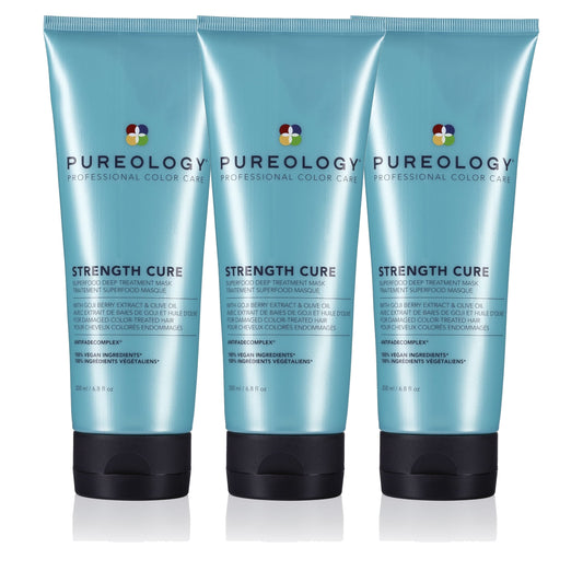 Pureology Strength Cure Superfood Treatment 200ml Trio - Salon Warehouse
