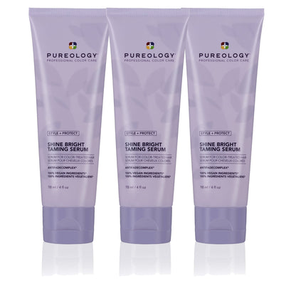 Pureology Style + Protect Shine Bright Taming Serum 118ml Trio - Salon Warehouse