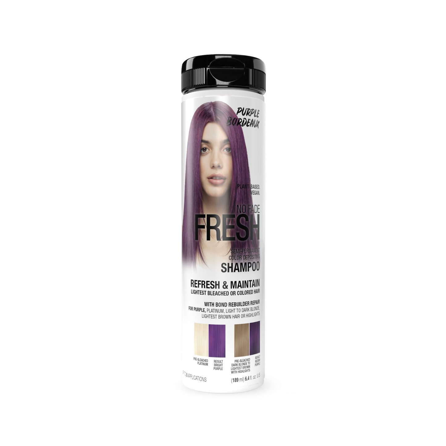 No Fade Fresh Semi Permanent Colour Depositing Shampoo Purple Bordeaux 189ml