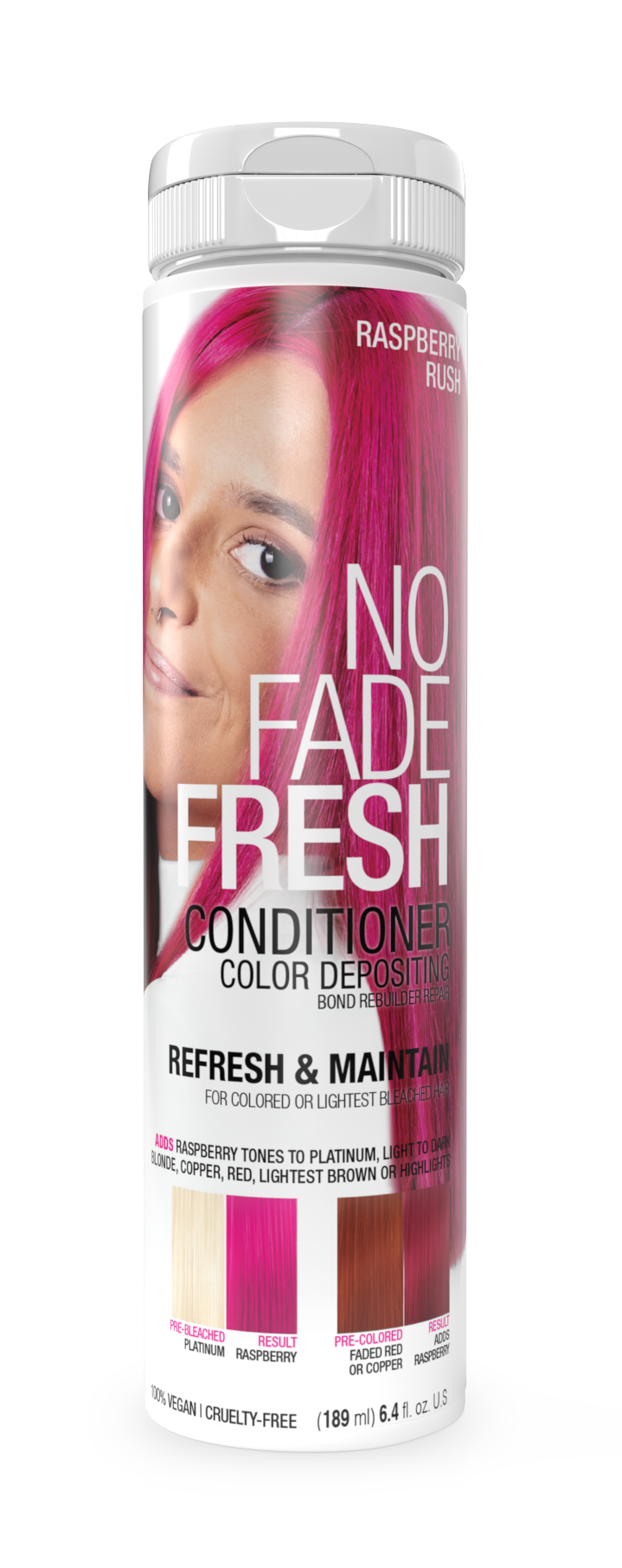 No Fade Fresh Semi Permanent Colour Depositing Conditioner Raspberry Rush 189ml